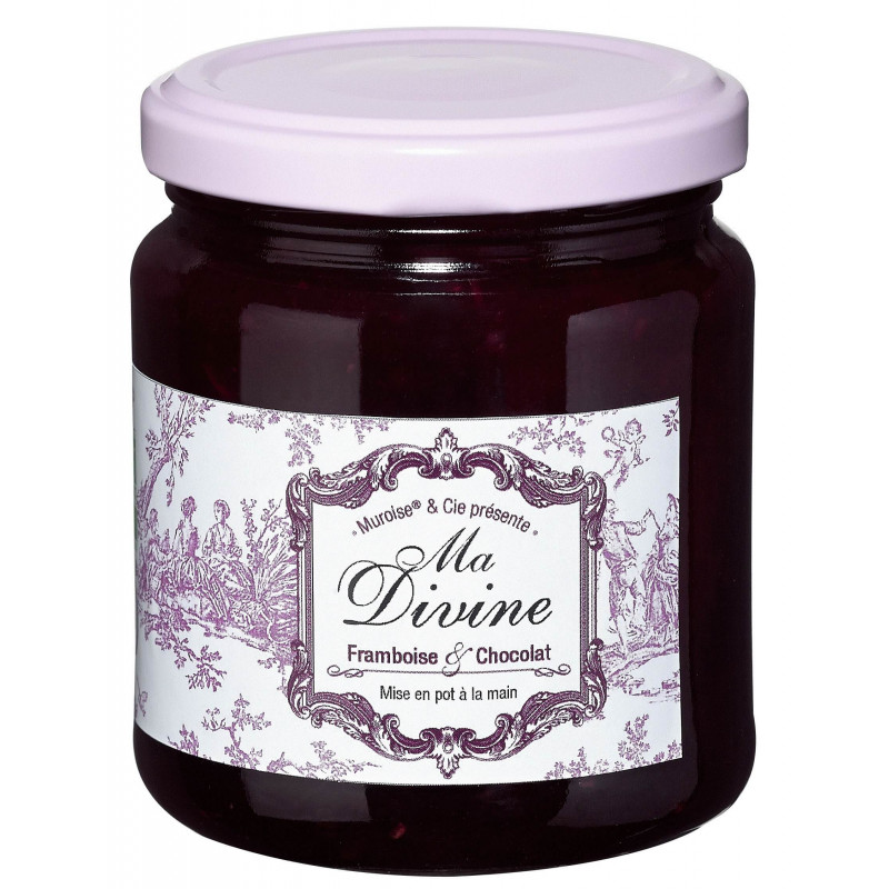 Confiture framboise avec du chocolat