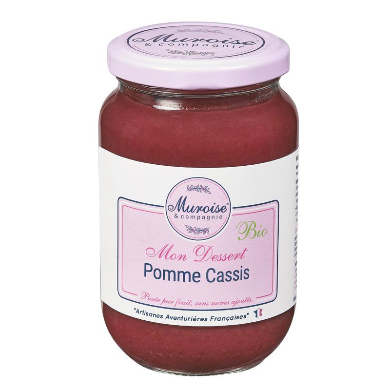 Purée 100 % fruits bio pomme cassis sans sucres ajoutés | Muroise &  Compagnie