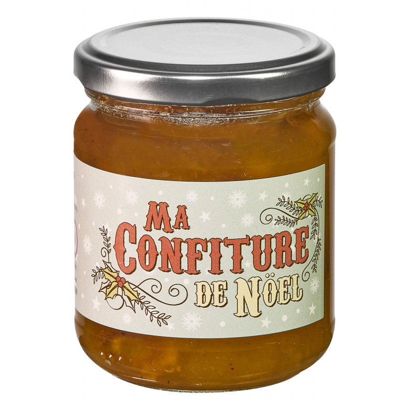 Confiture de Noël (pomme, poire, noix, raisins secs, épices)