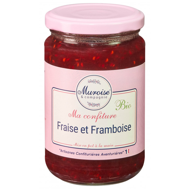 Confiture de fraise et framboise bio