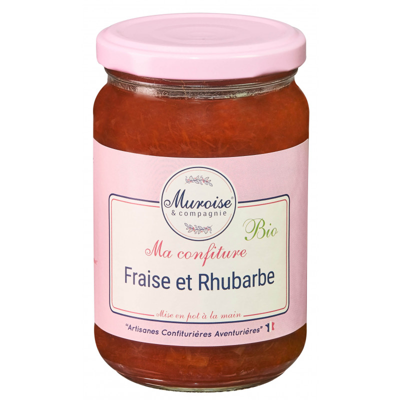 Confiture de fraise et rhubarbe bio